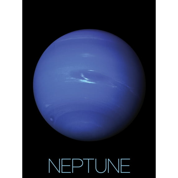 NASA Our Solar System Neptune Blue Planet Voyager 2 Image Extra Large XL Wall Art Poster Print