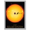 thumbnail image 1 of NASA Our Solar System Planets and Sun Size Comparison Artwork Framed Wall Art Print A4, 1 of 4