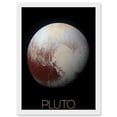 thumbnail image 1 of NASA Our Solar System Pluto New Horizons Enhanced Colour Image Artwork Framed Wall Art Print A4, 1 of 4