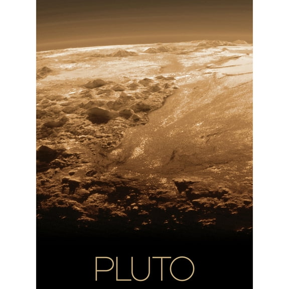 NASA Our Solar System Pluto New Horizons Surface Image Extra Large XL Wall Art Poster Print