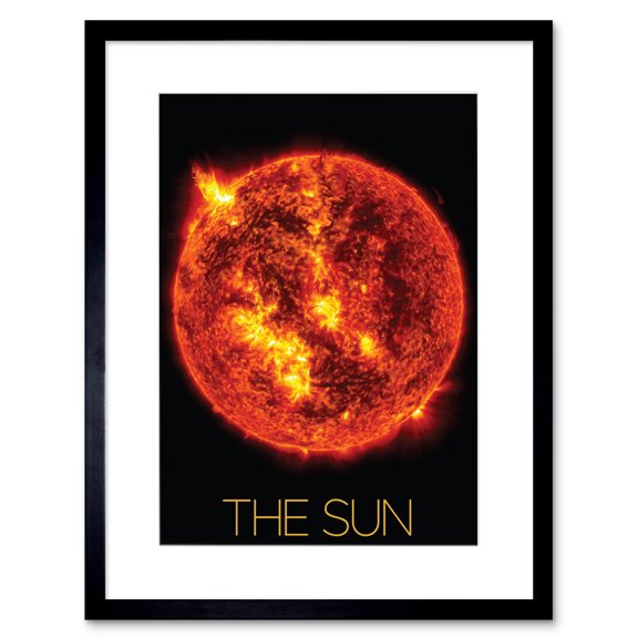 NASA Our Solar System The Sun Solar Flare Image Artwork Framed Wall Art Print 9X7 Inch