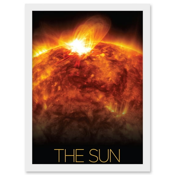 NASA Our Solar System The Sun Solar Flare Observatory Image Artwork Framed Wall Art Print A4