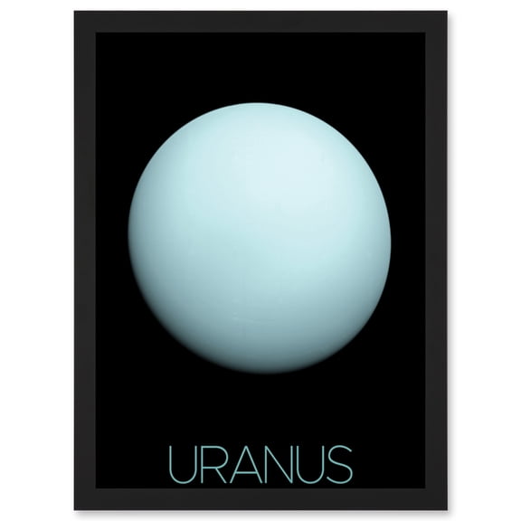 NASA Our Solar System Uranus Planet Voyager 2 Image Artwork Framed Wall Art Print A4