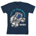 thumbnail image 1 of NASA Out Of This World Astronaut Youth Boys Navy Blue Graphic T-Shirt-Large, 1 of 3