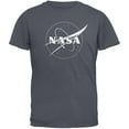 thumbnail image 1 of NASA Outline Logo Charcoal Grey Adult T-Shirt - Medium, 1 of 1