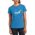 thumbnail image 1 of NASA Outline Logo Womens Soft Heather T Shirt Heathered Bright Turquiose 2XL, 1 of 1