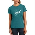 thumbnail image 1 of NASA Outline Logo Womens Soft Heather T Shirt Heathered Teal 2XL, 1 of 1