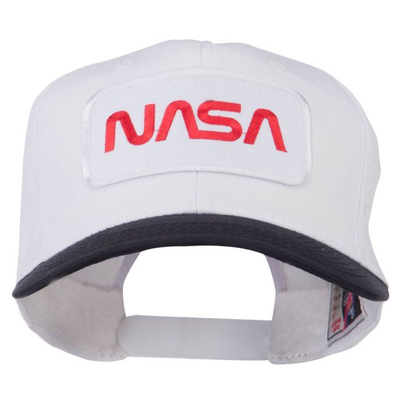 NASA Patched Two Tone Pro Style Cap - Black White OSFM