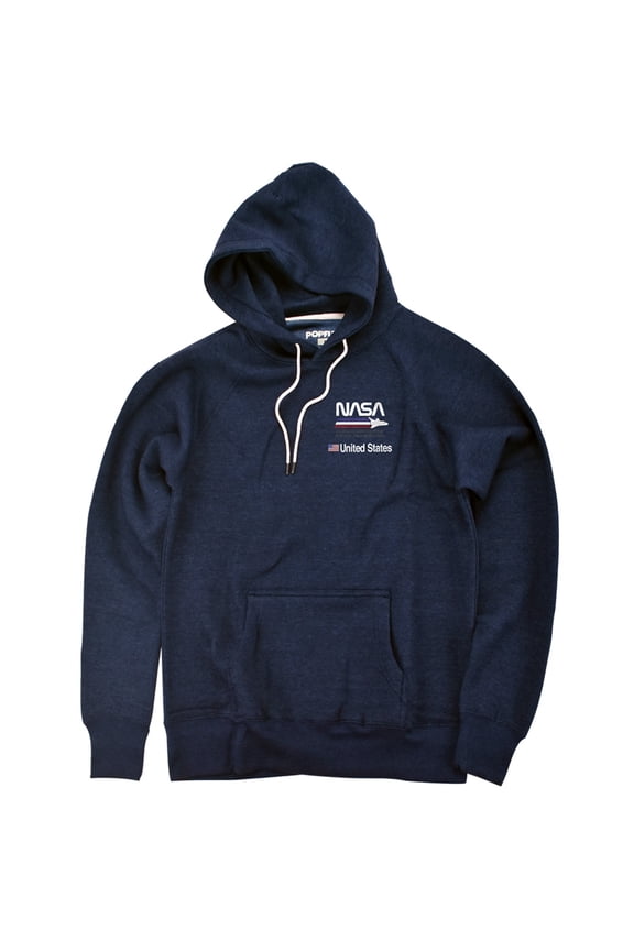 Plane Aeronautics 1 Unisex Adult Slim Fit Pull-Over Heather Hoodie, Navy, Small