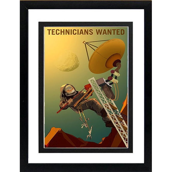 NASA Poster Mars Technicians Wanted Framed Display Various Sizes