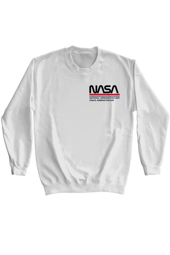 NASA RWB Pocket White Adult Sweatshirt