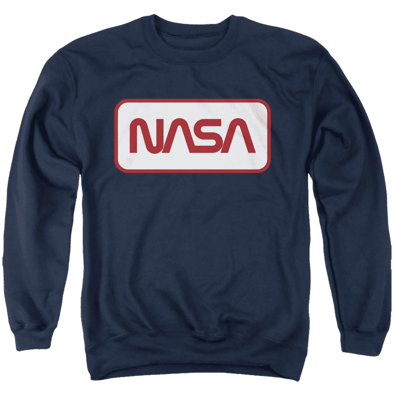 NASA Rectangular Logo Men s Crewneck Sweatshirt