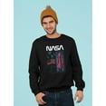 thumbnail image 1 of NASA Red Spaceship Sweatshirt Men -NASA Designs, Male XX-Large, 1 of 4