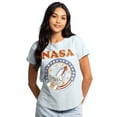 thumbnail image 1 of Nasa Retro Shuttle Women's Graphic T-Shirt Rolled Sleeve Tee, 1 of 6
