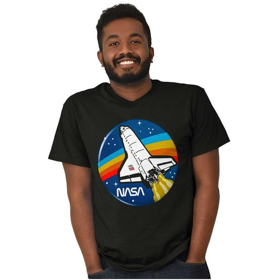 NASA Retro Vintage Space Shuttle Cool Men's Graphic T Shirt Tees Brisco Brands S