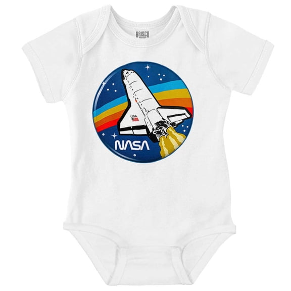 NASA Retro Vintage Space Shuttle Cool Romper Boys or Girls Infant Baby Brisco Brands 12M