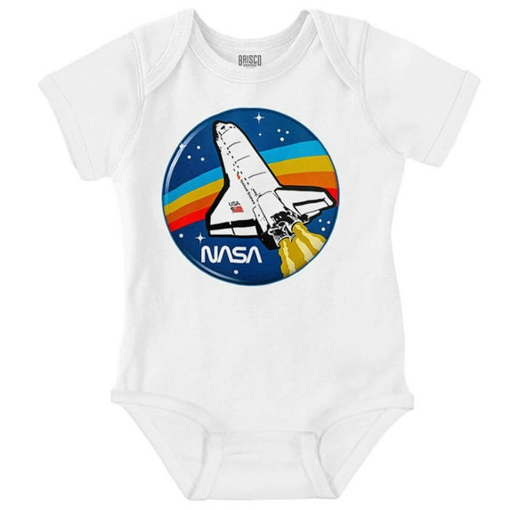NASA Retro Vintage Space Shuttle Cool Romper Boys or Girls Infant Baby Brisco Brands 6M