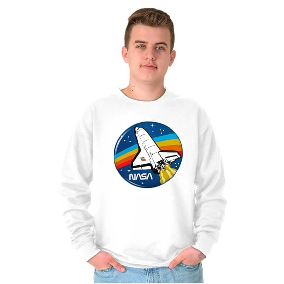 NASA Retro Vintage Space Shuttle Cool Sweatshirt for Men or Women Brisco Brands X
