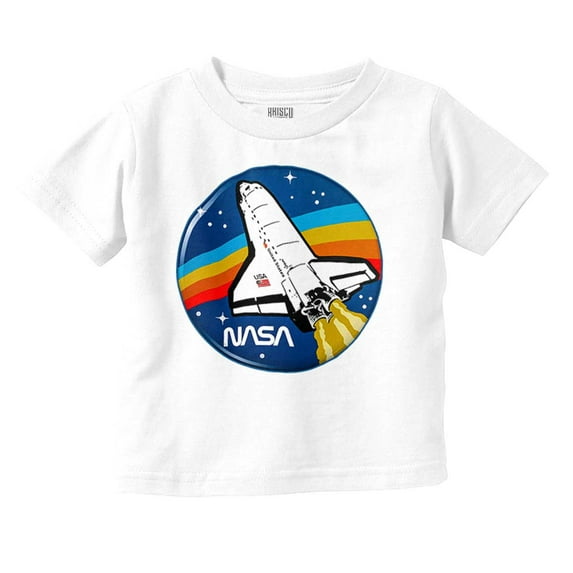 NASA Retro Vintage Space Shuttle Cool Toddler Boy Girl T Shirt Infant Toddler Brisco Brands 24M