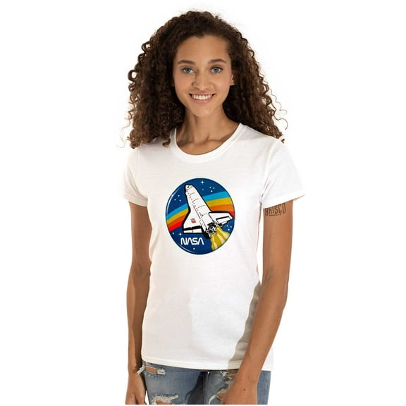 NASA Retro Vintage Space Shuttle Cool Women's T Shirt Ladies Tee Brisco Brands M