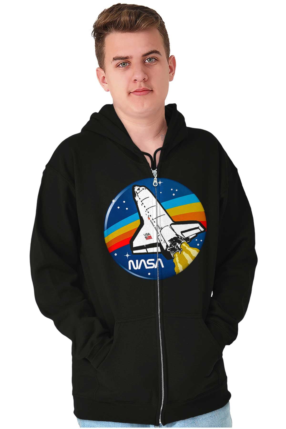 Nasa hoodie zip hot sale