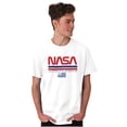 thumbnail image 1 of NASA Retro Worm Logo American Flag Men's Graphic T Shirt Tees Brisco Brands 3X, 1 of 4