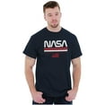thumbnail image 1 of NASA Retro Worm Logo American Flag Men's Graphic T Shirt Tees Brisco Brands M, 1 of 4
