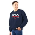 thumbnail image 1 of NASA Retro Worm Logo American Flag Sweatshirt for Men or Women Brisco Brands L, 1 of 6