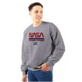 thumbnail image 1 of NASA Retro Worm Logo American Flag Sweatshirt for Men or Women Brisco Brands S, 1 of 6