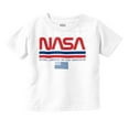 thumbnail image 1 of NASA Retro Worm Logo American Flag Toddler Boy Girl T Shirt Infant Toddler Brisco Brands 3T, 1 of 6