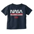 thumbnail image 1 of NASA Retro Worm Logo American Flag Toddler Boy Girl T Shirt Infant Toddler Brisco Brands 4T, 1 of 6