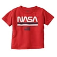 thumbnail image 1 of NASA Retro Worm Logo American Flag Toddler Boy Girl T Shirt Infant Toddler Brisco Brands 6M, 1 of 6