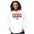thumbnail image 1 of NASA Retro Worm Logo American Flag Unisex Plus Size Hoodie Brisco Brands 2X, 1 of 5