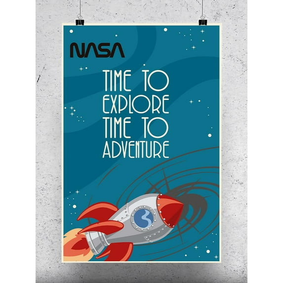 NASA Rocket, Time To Poster - NASA Designs,