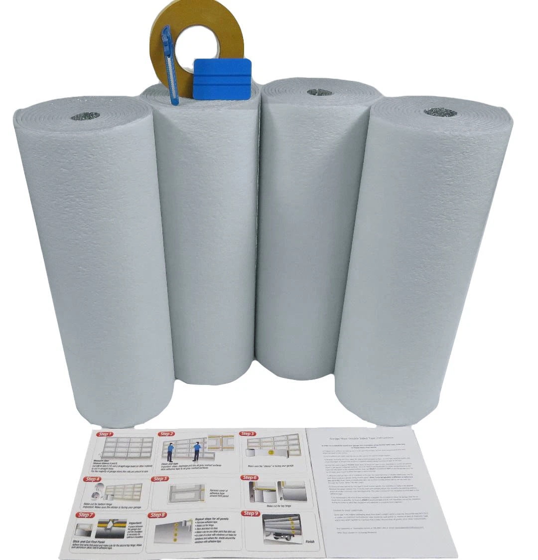 NASA SSR 1 Car Garage Door Reflective White Foam Core Insulation Kit 9x7 21inch