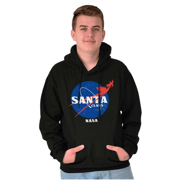 NASA Santa Claus Christmas Sleigh Hoodie Sweatshirt Women Men Brisco Brands S