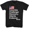 NASA Shuttle Names Black Brands Shirt Walmart nasa-shuttle-names-black-brands-shirt-walmart