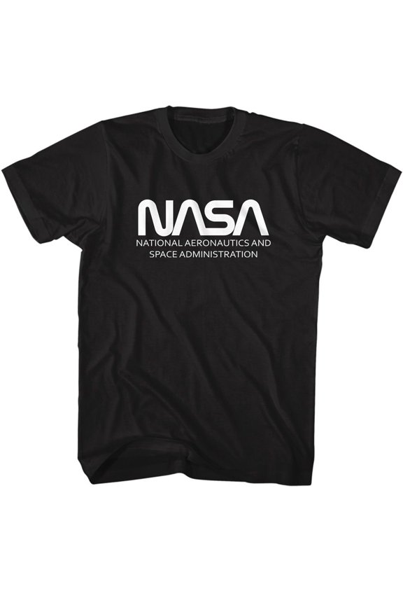 NASA Simple Worm Black T-Shirt