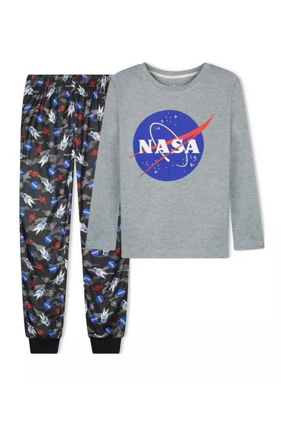 NASA Space Boy's Girl's Glow-In-The-Dark Polyester Pajama Set (Small 6/7)