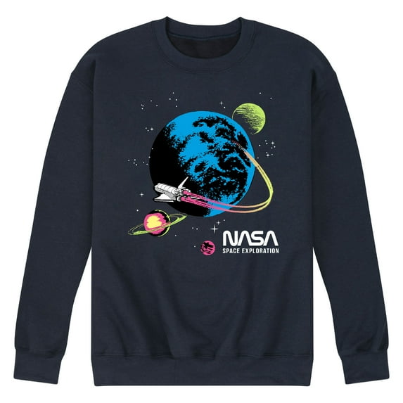 NASA - Space Exploration - Men's Crew Neck Fleece Pullover