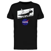 NASA Space NASA Logo Failure Is Not An Option Spaceship Men Black T-Shirt, Male XX-Large