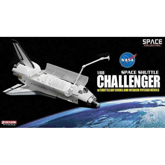 NASA Space Shuttle "Challenger" w/Shuttle Bay Doors and Interior Payload Details (1:400)