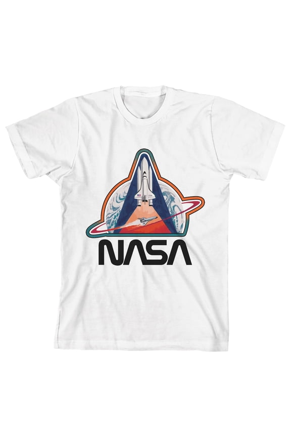 NASA Space Shuttle Flight Toddler Boys White T-shirt-2T