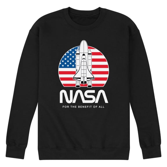 NASA - Space Shuttle Logo - Men's Crew Neck Fleece Pullover