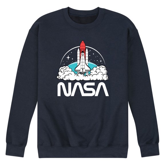 NASA - Space Shuttle Logo - Men's Crew Neck Fleece Pullover