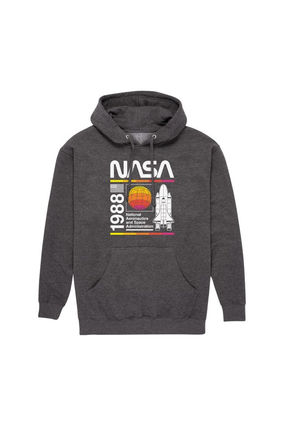 - Space Shuttle Logo - Men's Pullover Hooded Fleece Sweatshirt