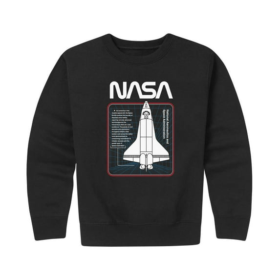 NASA - Space Shuttle Logo -Toddler And Youth Crewneck Fleece Sweatshirt