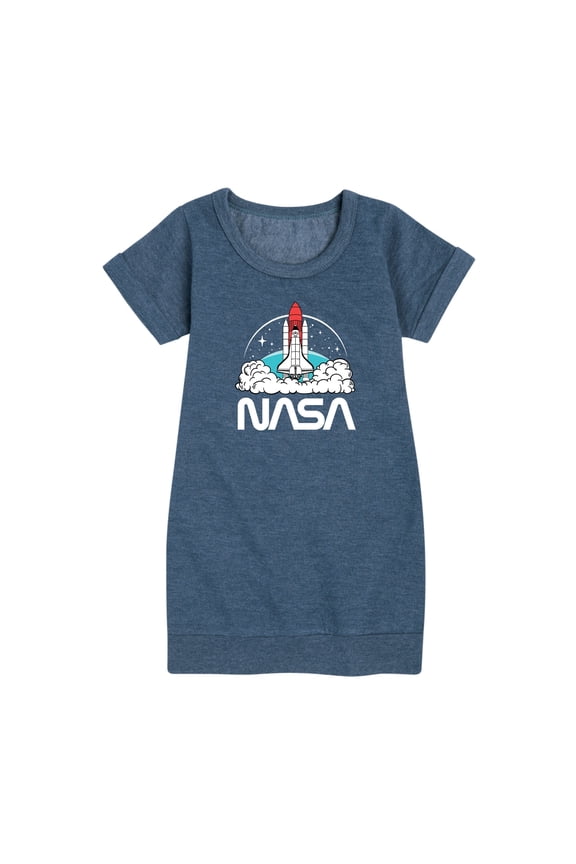 - Space Shuttle Logo - Toddler And Youth Girls Fleece Dress