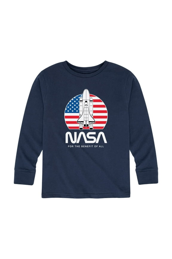 - Space Shuttle Logo - Toddler And Youth Long Sleeve Graphic T-Shirt