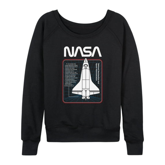 NASA - Space Shuttle Logo - Women's Lightweight French Terry Long Sleeve Shirt